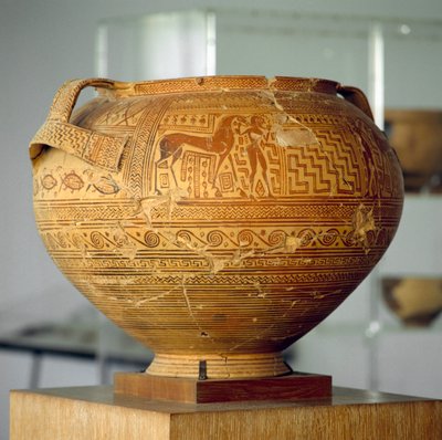 Argive krater with geometric decorations, diameter 50 cm, Greek civilization, 8th century BC by Unbekannt Unbekannt