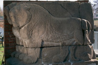 Bas-relief with lions from Kultepe, Cappadocia, Turkey, Hittite civilization, 3rd millennium BC by Unbekannt Unbekannt
