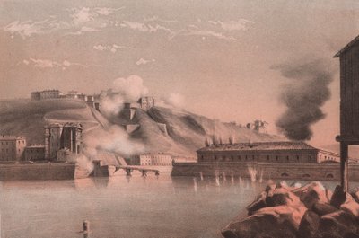 Battle of fortress and forts of Porta Pia against Lazzaretto, siege of Ancona by Unbekannt Unbekannt