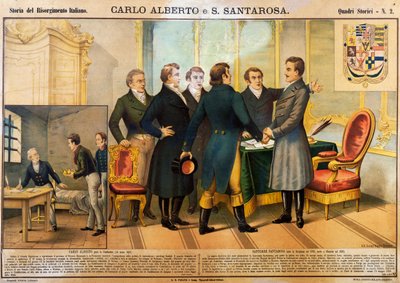 Carlo Alberto Swearing in Constitution, March 14 by Unbekannt Unbekannt