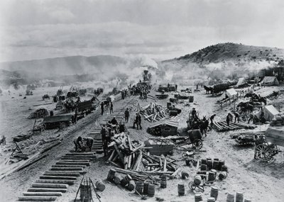 Construction of Railway Line in the Western Territories, USA by Unbekannt Unbekannt