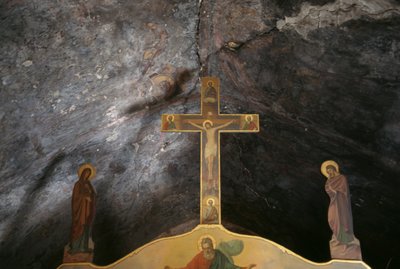 Crucifix in Church of Agios Mamas, Kantanos, Crete, Greece by Unbekannt Unbekannt