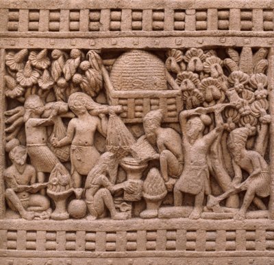 (Detail) East Side of the Stupa I in Sanchi by Unbekannt Unbekannt