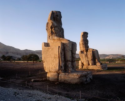 Statues of Amenhotep III, Karnak by Unbekannt Unbekannt
