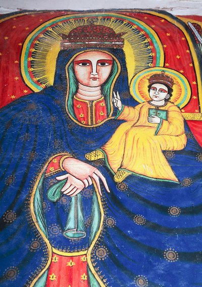 Fresco depicting Mary and Child, Church of Our Lady Mary of Zion, Aksum (Unesco World Heritage List) by Unbekannt Unbekannt