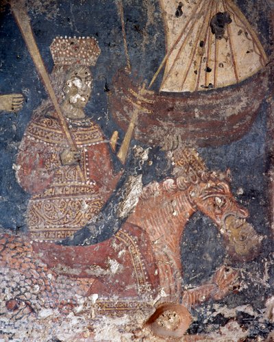 Fresco in Church in Deliana, Crete, Greece by Unbekannt Unbekannt