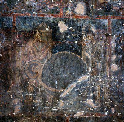 Fresco in Monastery of Agios Georgios, Diavaide, Crete, Greece by Unbekannt Unbekannt