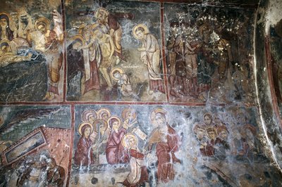 Frescoes in Church of Metamorphosis tou Sotiros, Kefali, Crete, Greece by Unbekannt Unbekannt