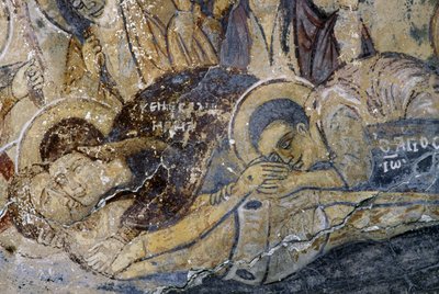 Frescoes with Christ Dead in Church of Metamorphosis tou Sotiros, Kefali, Crete, Greece by Unbekannt Unbekannt