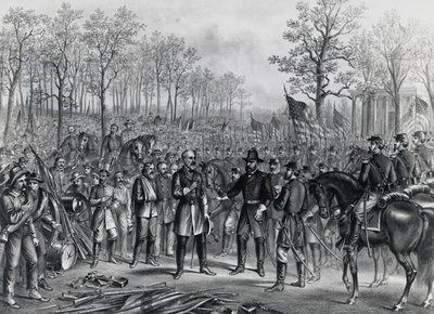 General Robert Lee Surrendering to General Ulysses Grant at Appomattox, April 9 by Unbekannt Unbekannt