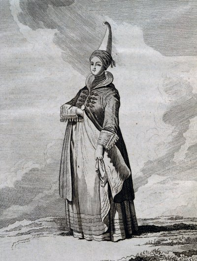 Icelandic woman, engraving from Voyage in North Sea between 1767 and 1768 by Yves-Joseph de Kerguelen-Tremarec by Unbekannt Unbekannt