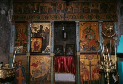 Iconostasis in Church of Agia Paraskevi, Anisaraki, Crete, Greece by Unbekannt Unbekannt