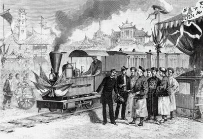 Inauguration of first French railway in China linking Tianjin to Tangshan, November 20 by Unbekannt Unbekannt