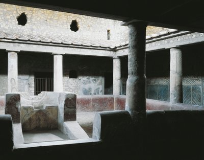 Small Indoor Atrium with Fountain, Roman Villa Poppaea by Unbekannt Unbekannt