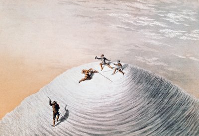 John MacGregor on the Summit of Mont Blanc, Illustration from Narrative of Ascent to Mont Blanc, September 21 by Unbekannt Unbekannt