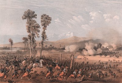 King Vittorio Emanuele II leading troops during battle of Palestro, Lombardy by Unbekannt Unbekannt