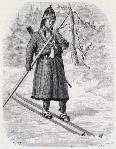 Lars Tuorda, Lappish athlete winning cross-country skiing competition organized in 1884 by Adolf Erick Nordenskjold by Unbekannt Unbekannt