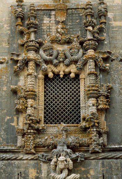 Manueline window of Convent of Order of Christ, Tomar by Unbekannt Unbekannt