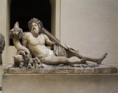 Marble statue representing Tiber River, Temple of Isis and Serapis, From Rome by Unbekannt Unbekannt