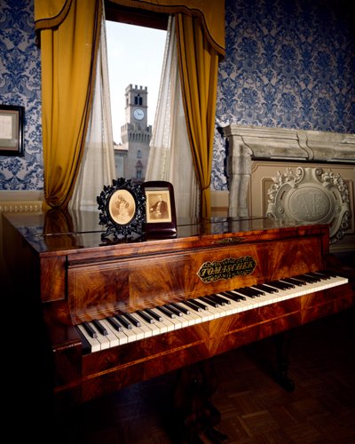 Piano in sitting room of Palazzo Barezzi, Busseto, Emilia Romagna Region, Italy by Unbekannt Unbekannt