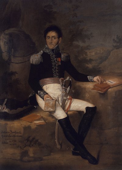 Portrait of Antonio Bonfanti, Italian General, Painting by Zeni by Unbekannt Unbekannt