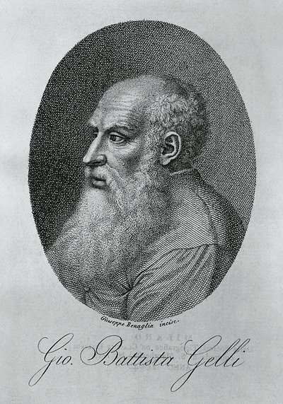 Portrait of Giovan Battista Gelli (1498-1563), Italian philosopher, writer, and scholar, by Giuseppe Benaglia (ca 1796-ca 1830) by Unbekannt Unbekannt