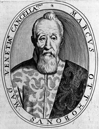 Portrait of Marco Ottoboni, Grand Chancellor of Venice, Engraving by Unbekannt Unbekannt