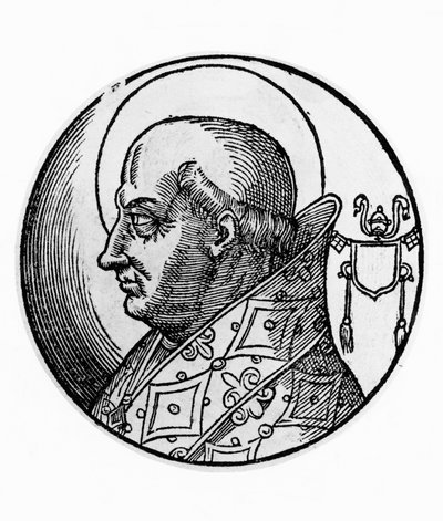 Portrait of Saint Agapetus I, 57th Pope of the Catholic Church, Engraving by Unbekannt Unbekannt