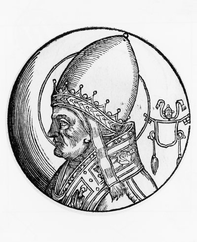 Portrait of Saint Boniface IV (died 615), 67th Pope of Catholic Church from 608 by Unbekannt Unbekannt