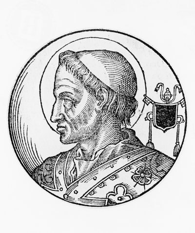 Portrait of Saint Hormisdas (died 523), 52nd Pope of Catholic Church from 514 by Unbekannt Unbekannt