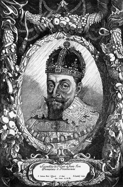 Portrait of Sigismund III Vasa, King of Poland and Sweden, Grand Duke of Lithuania, Engraving by Unbekannt Unbekannt