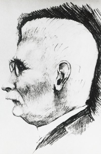 Profile Portrait of Henri Louis Le Chatelier (1850-1936), French Chemist and Metallurgist, Engraving by Unbekannt Unbekannt