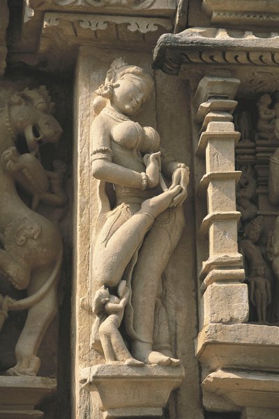 Relief Depicting a Surasundari, Parshvanatha Temple, Khajuraho Group of Monuments by Unbekannt Unbekannt