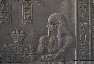 Relief depicting a donor, Temple of Kom Ombo, Egypt, Egyptian civilization, Ptolemaic dynasty, 2nd-1st century BC by Unbekannt Unbekannt
