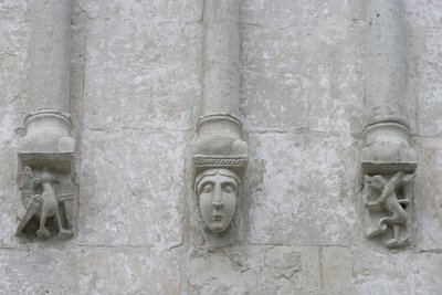 Sculpted Decorations of Church of Intercession of Holy Virgin on Nerl River, Vladimir, Bogolyubovo, Russia by Unbekannt Unbekannt