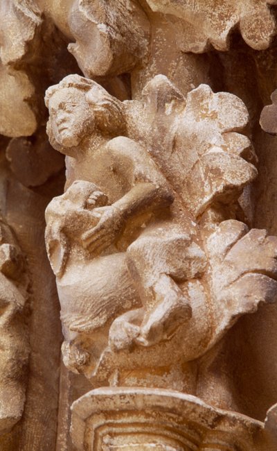 Architectural detail, Church of Santa Maria, Ujue, Navarre, Spain by Unbekannt Unbekannt