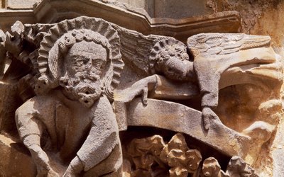 Architectural detail, Church of Santa Maria, Ujue, Navarre, Spain by Unbekannt Unbekannt