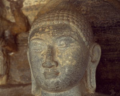 Detail of statue of Buddha of Gal Vihara, Polonnaruwa, Sri Lanka (UNESCO World Heritage List) by Unbekannt Unbekannt