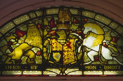 Stained glass window with the royal coat of arms of the United Kingdom, Theatre Royal, Drury Lane by Unbekannt Unbekannt