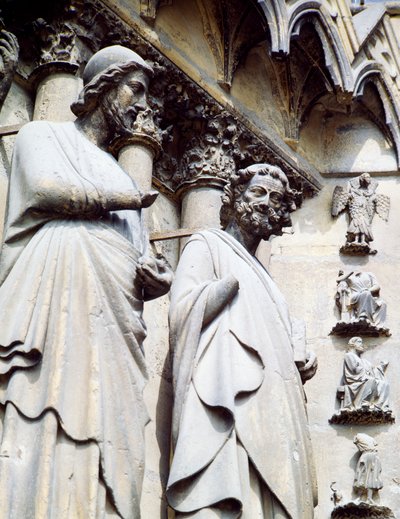 Statue of apostle, detail of south door of Cathedral of Notre-Dame by Unbekannt Unbekannt
