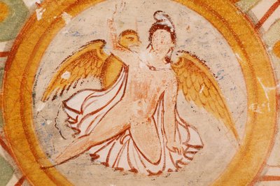 Hypogeum Fresco of Angel in Tomb of Three Brothers by Unbekannt Unbekannt