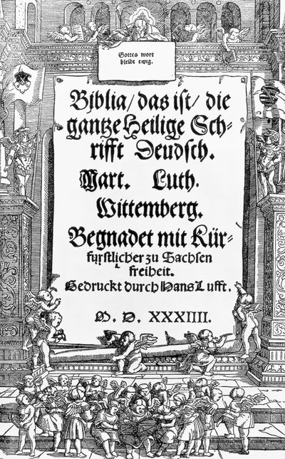 Title page of Martin Luther