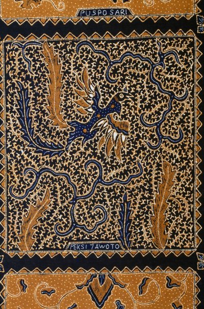 Traditional batik design called peksi yawoto, Surakarta, Java, Indonesia (detail) by Unbekannt Unbekannt