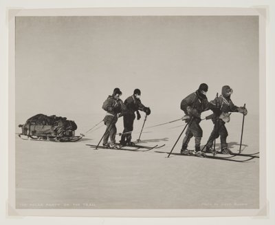 The Polar Party on the Trail by Lieutenant Henry Robertson Bowers