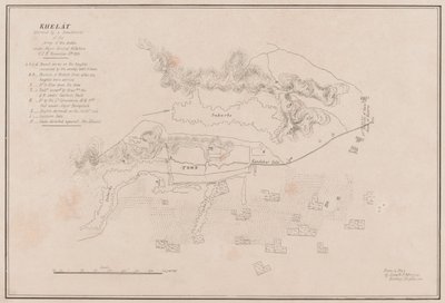 Sketch of the Fortress of Ghuznee. Taken by Storm on the 23rd July 1839 by Lieutenant Thomas (after) Wingate