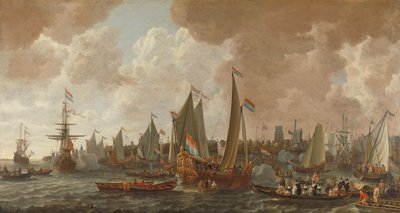 Arrival of Charles II, King of England, in Rotterdam, 24 May 1660 by Lieve Pietersz. Verschuier