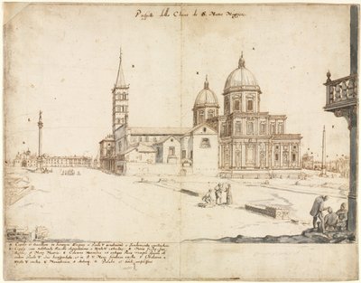 Eighteen Views of Rome: The Basilica of Santa Maria Maggiore by Lievin Cruyl