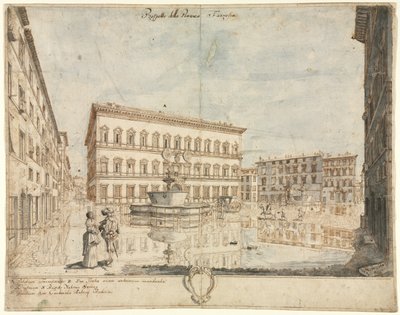 Eighteen Views of Rome: The Piazza Farnese by Lievin Cruyl