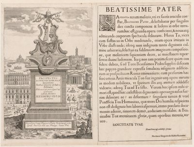Frontispiece from Prospectus Locurum Urbis Romae Insignium by Lievin Cruyl