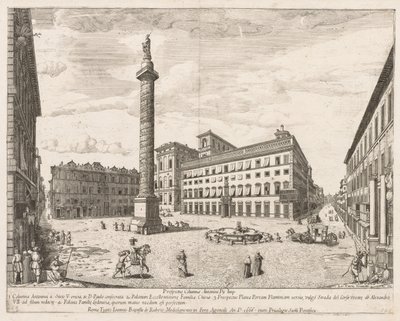 Piazza Colonna by Lievin Cruyl